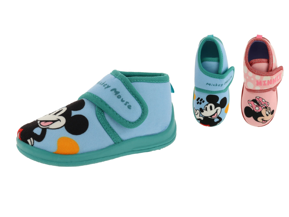 Pantofola Topolino e Minnie bambini rosa e verde taglia 21/28 - DeFonseca