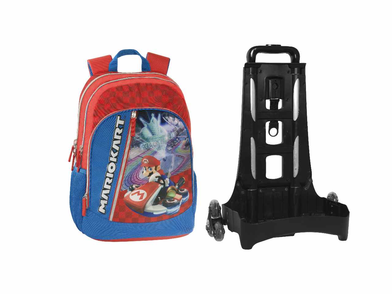 Zaino organizzato con trolley staccabile new mariokart