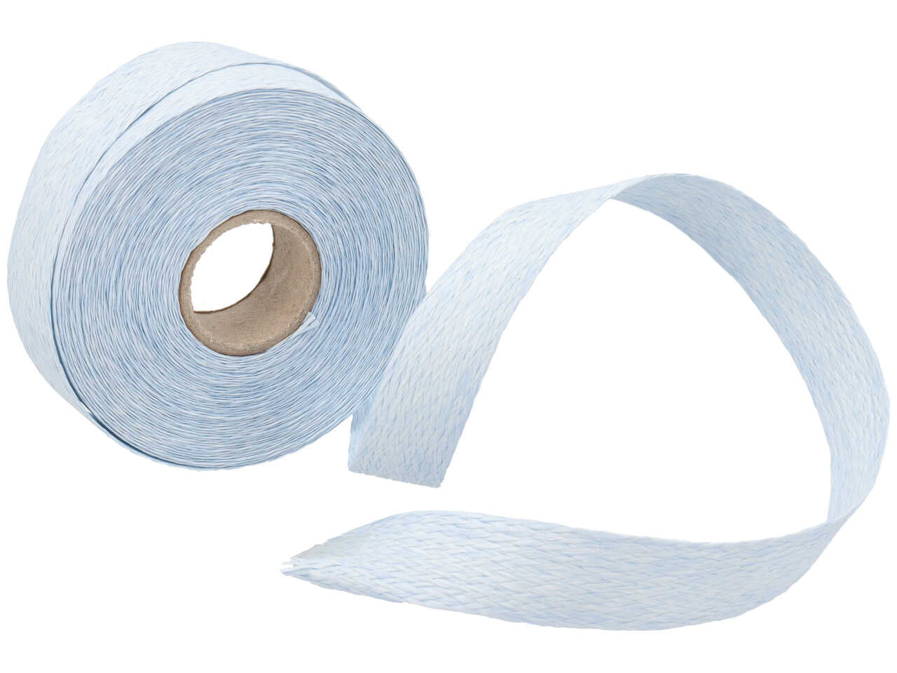 Nastro regalo in carta intrecciata celeste 24mmx10m, Made in Italy - Furlanis