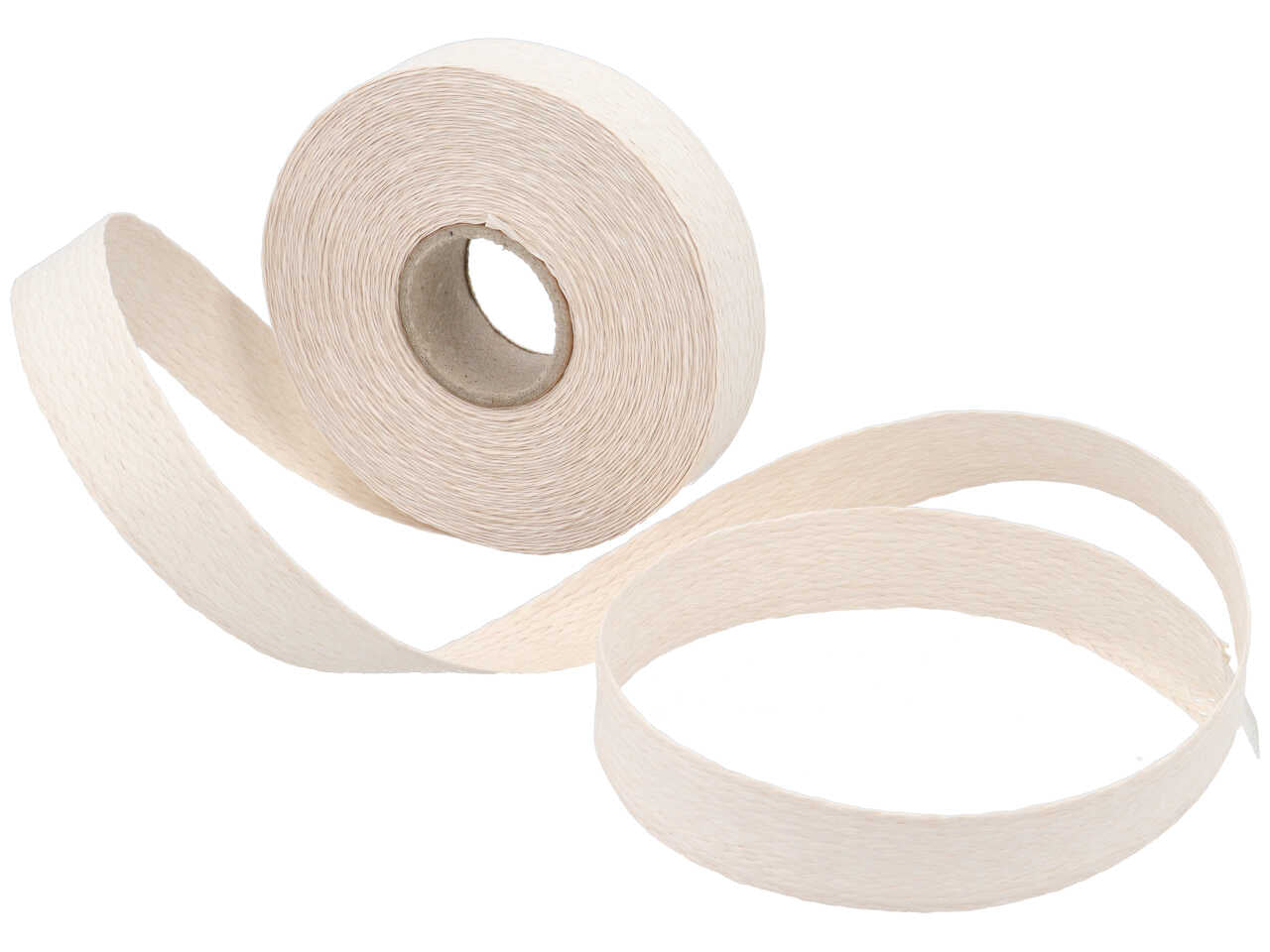 Nastro regalo in carta intrecciata avorio 24mmx10m, Made in Italy - Furlanis