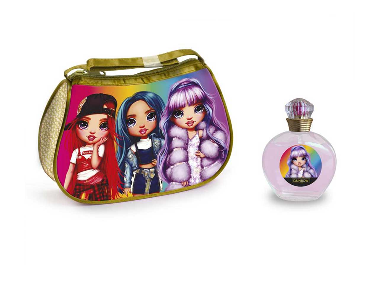 Rainbow high pochette con profumo edt per bambine in formato da 50ml