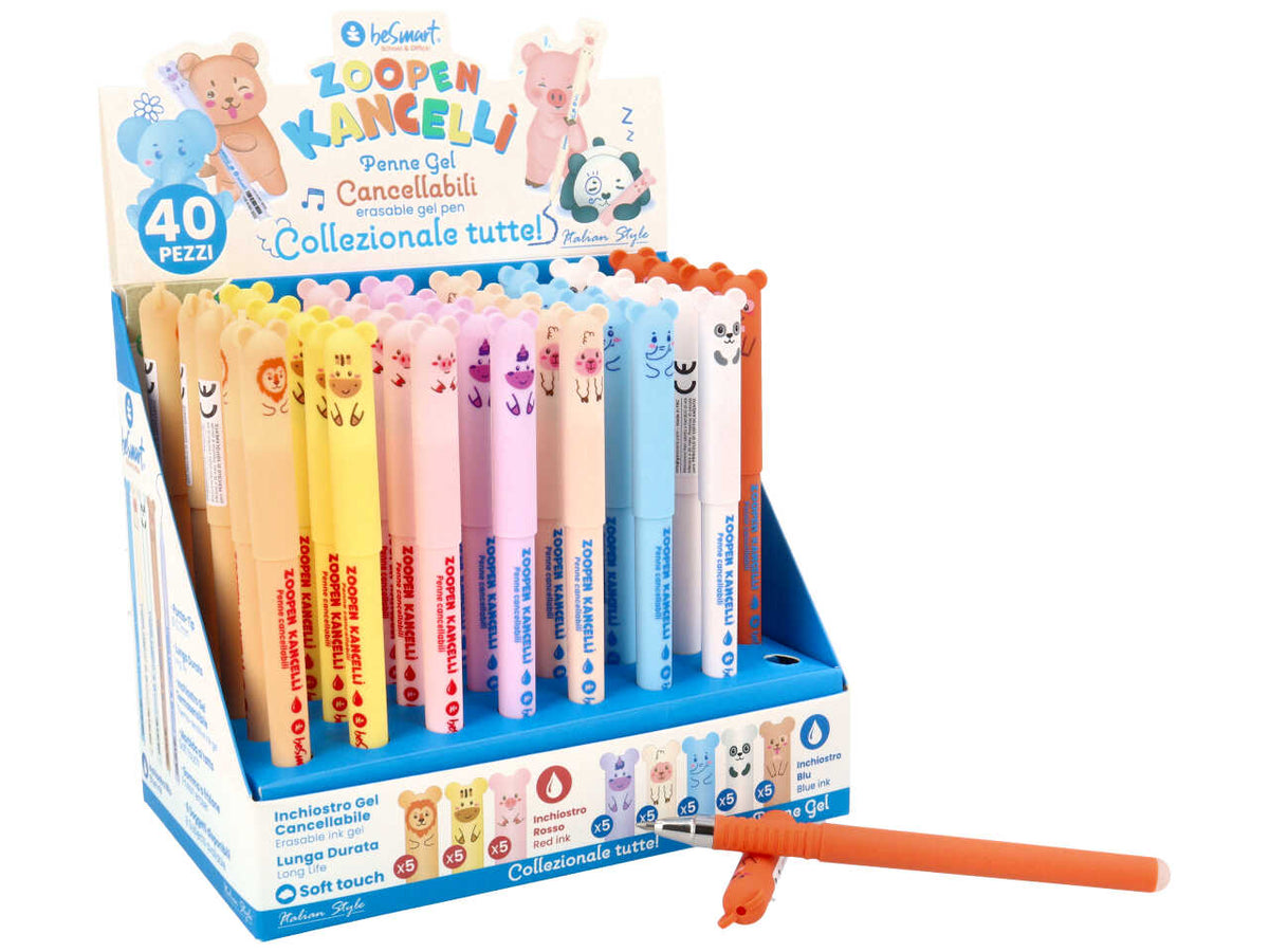 Penna cancellabile Zoopen Kancellì, inchiostro rosso e blu assortiti