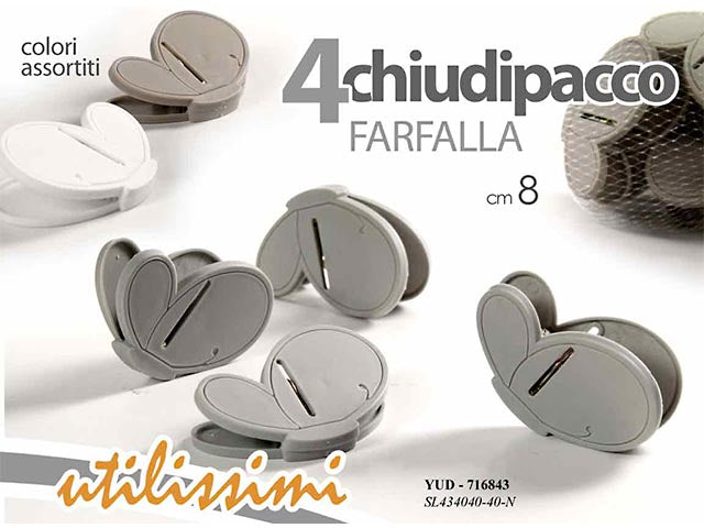 Chiudipacco farfalle 4 pezzi 716843