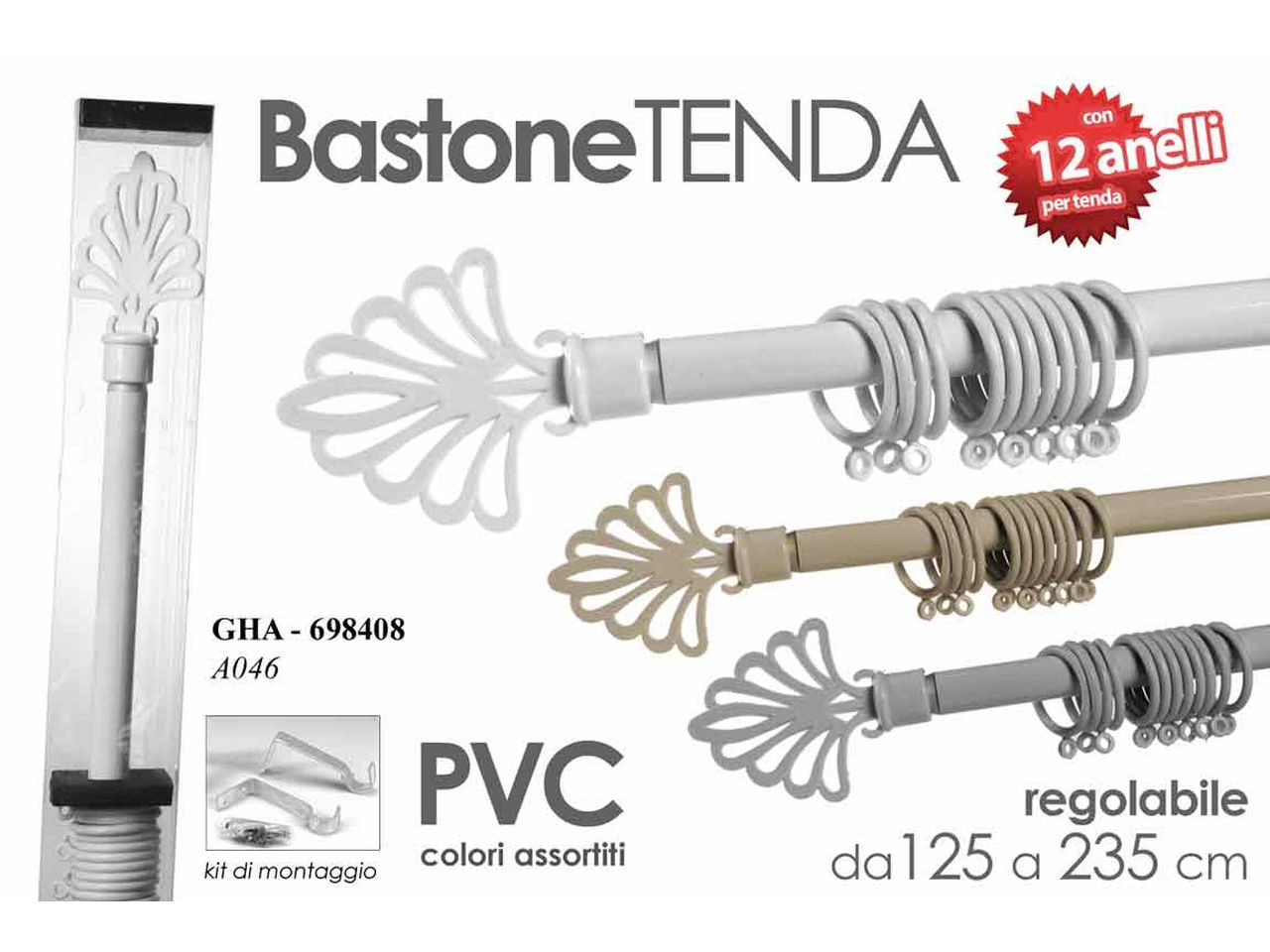 Bastone tenda 125x235cm 698408