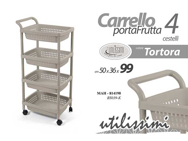 Carrello plastica 50,5x35,5x98 814198