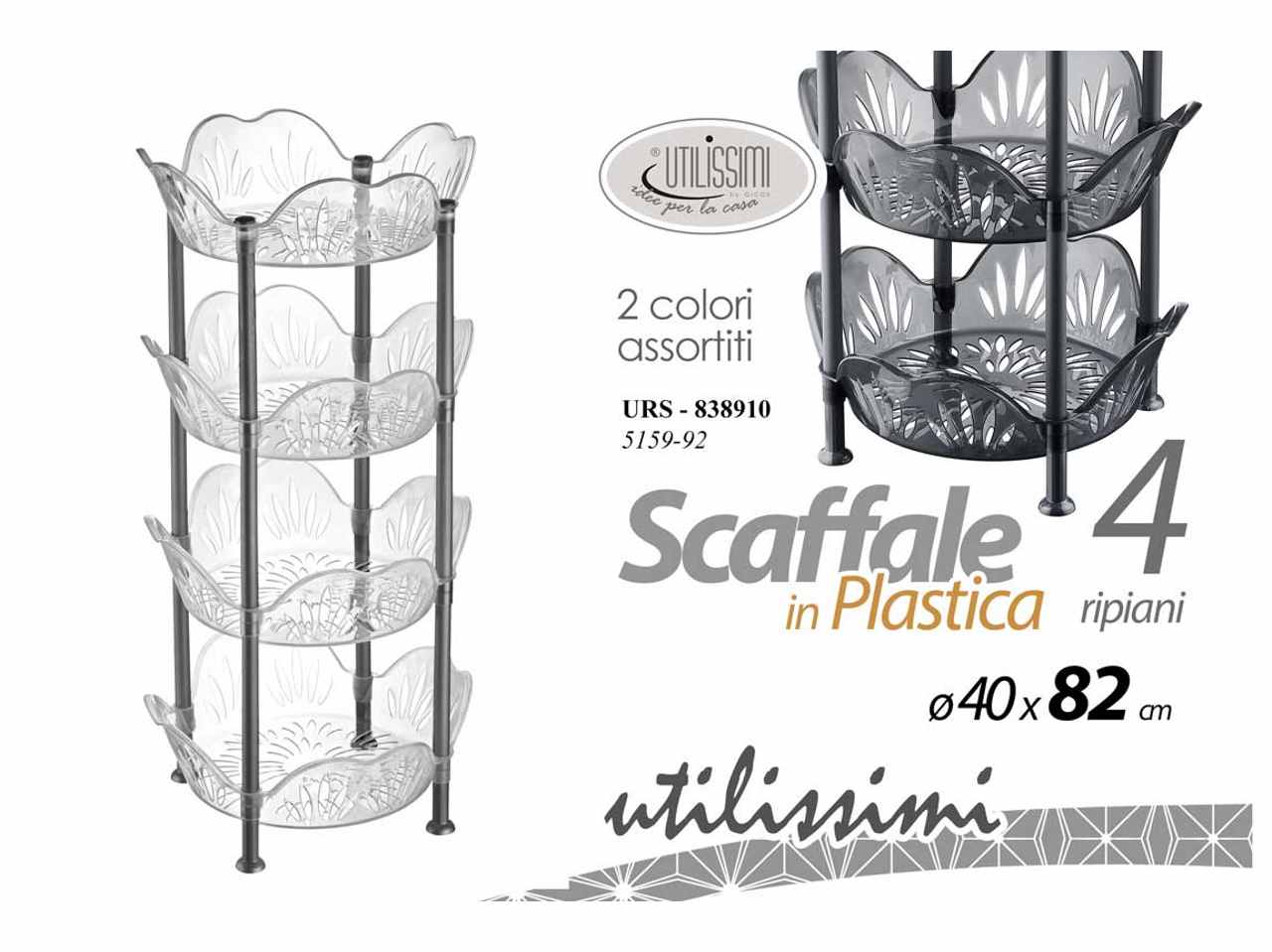 Scaffale plastica 4rip.39x82cm 838910