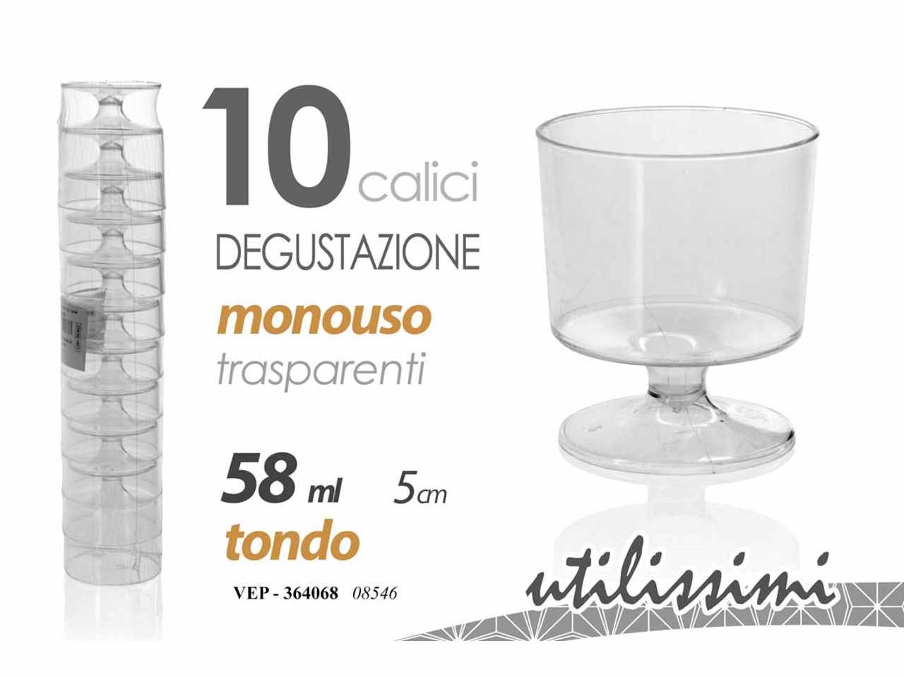 Bicchiere degustazione 10 pezzi 5cm 58ml 36
