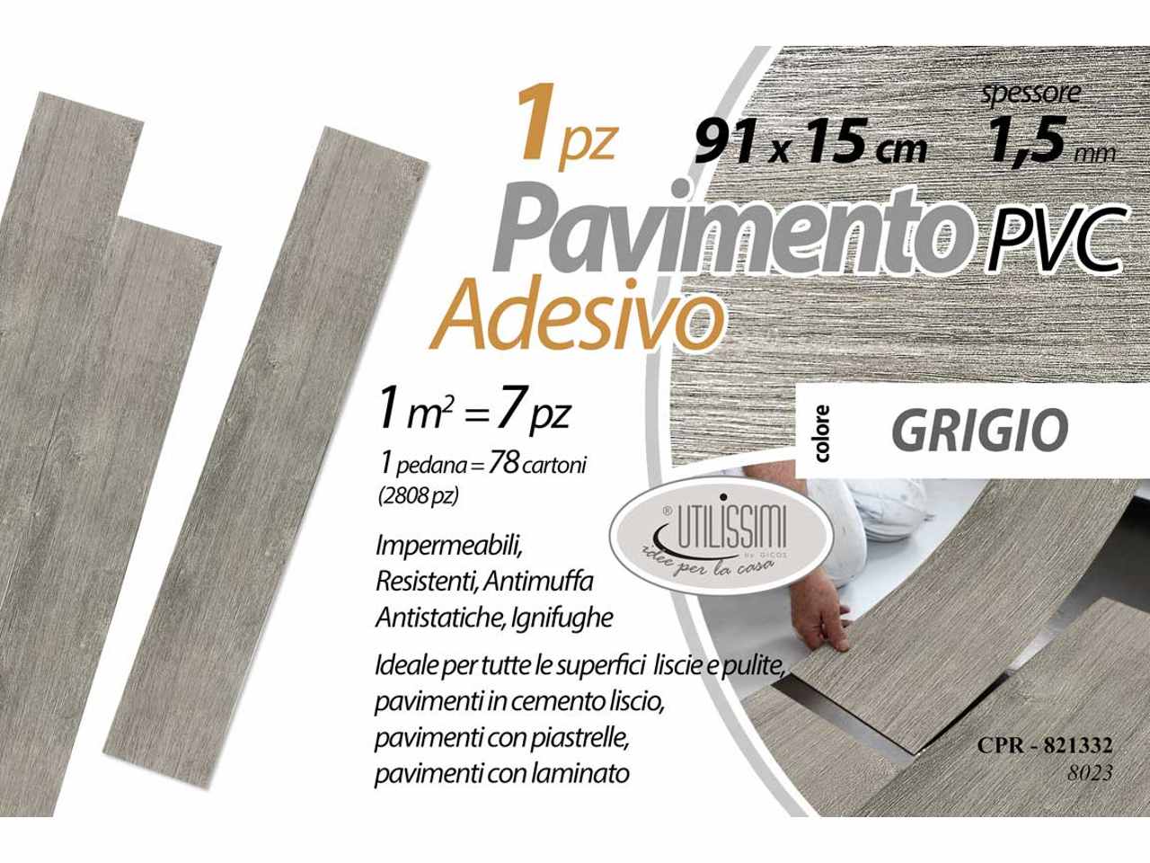 Rivestimento 3d pvc 91,44x15,24x1,5mm 8