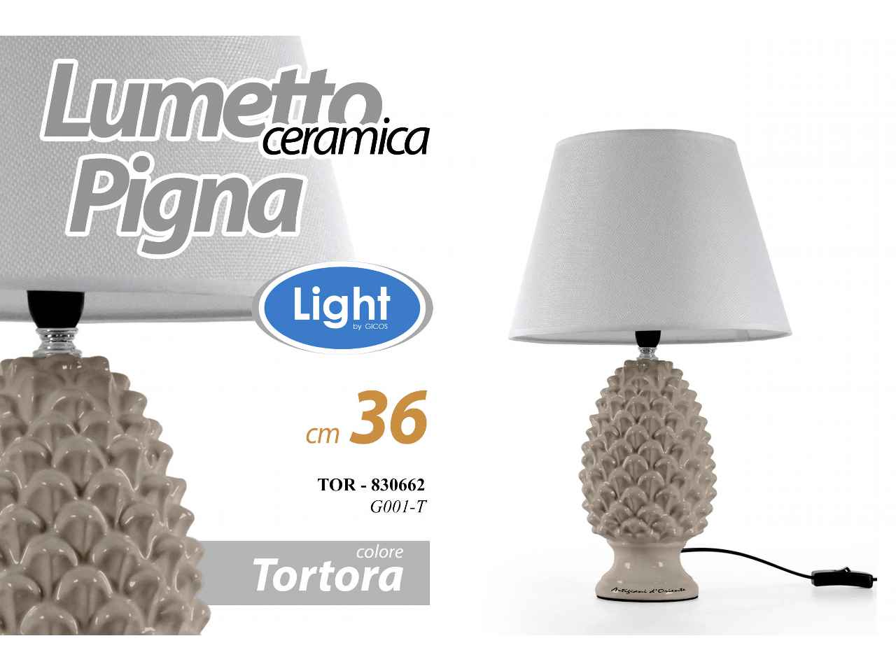 Lume pigna invec.h36cm 830662