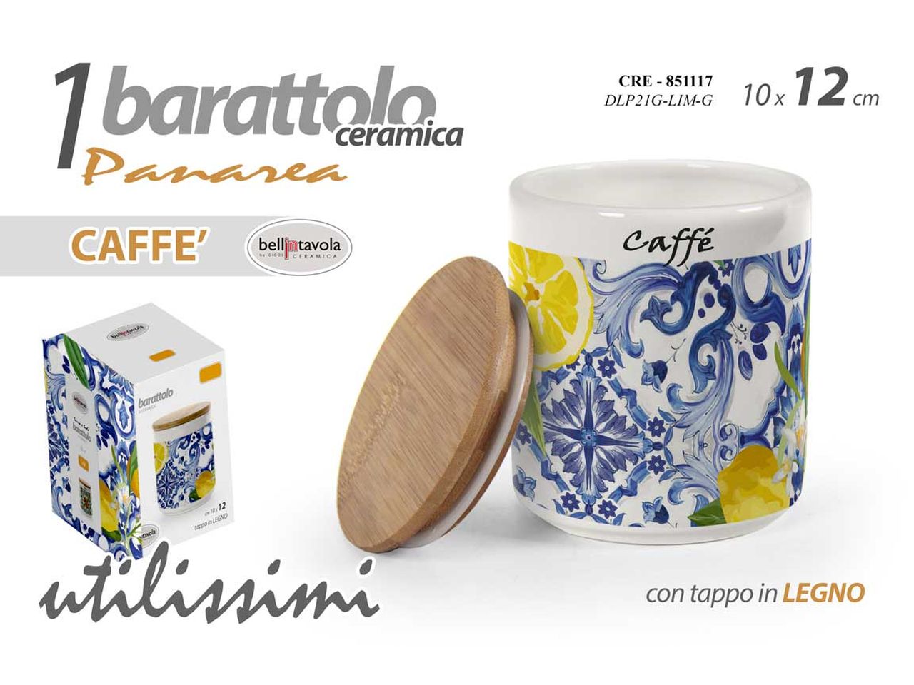 Barattolo per il caffe panar misura 10x12cm