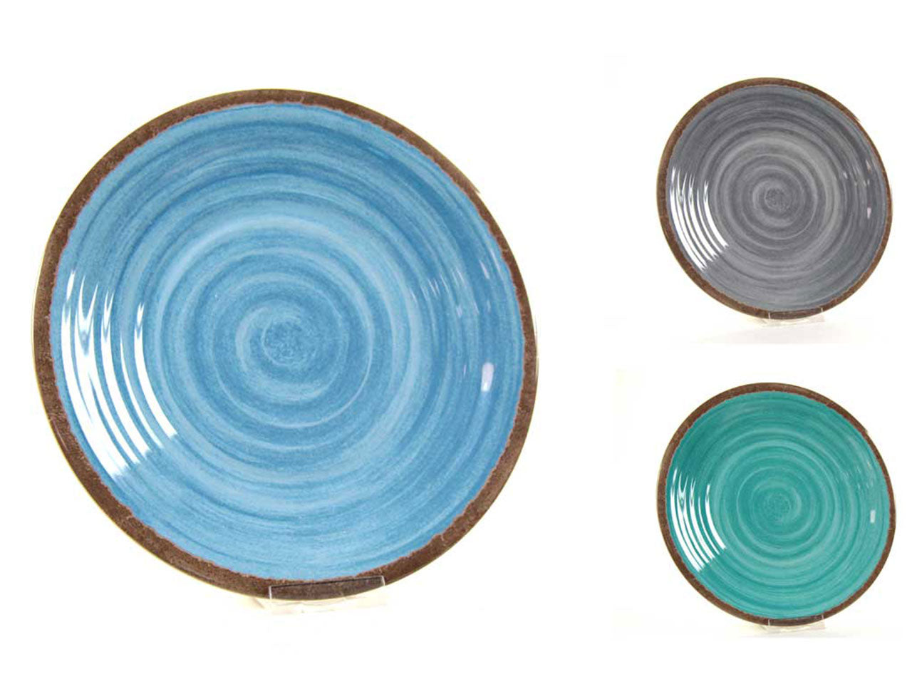 Piatto frutta in melamina stile marinaro assortiti 21 cm - Utilissimi