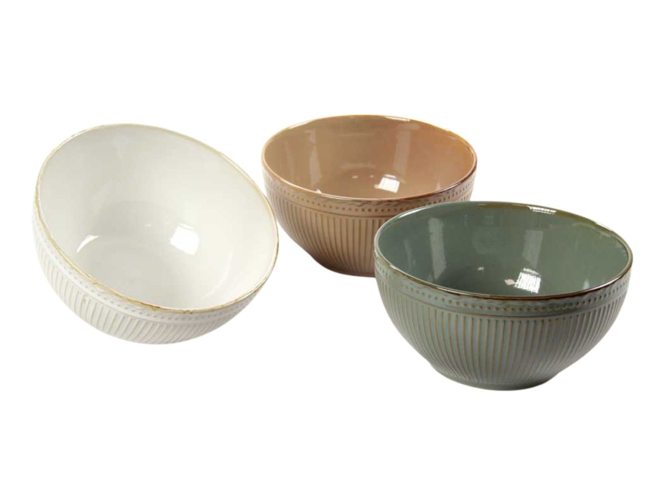 Ciotola tonda in ceramica, colori assortiti stile country 20 cm - Passionecasa