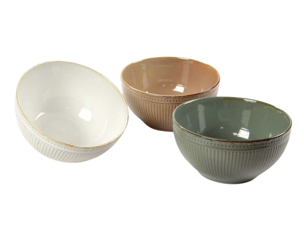 Ciotola tonda in ceramica, colori assortiti stile country 15 cm - Passionecasa