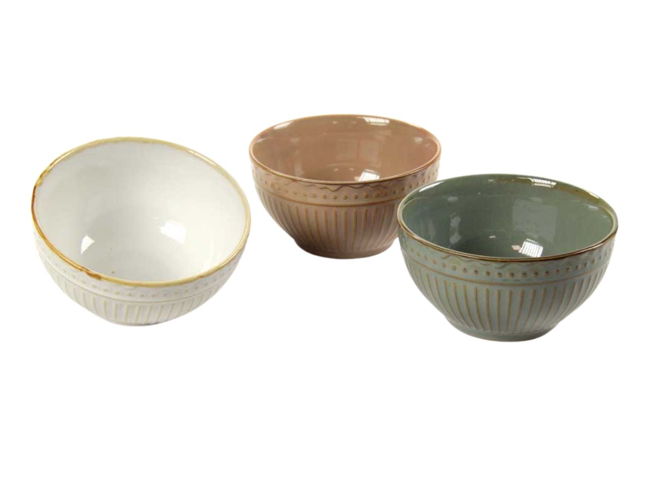 Ciotola tonda in ceramica, colori assortiti stile country 11 cm - Passionecasa