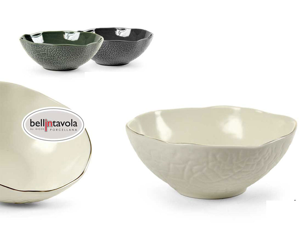 Ciotola in ceramica 3 colori assortiti stile jungle 12,5 cm - Passionecasa