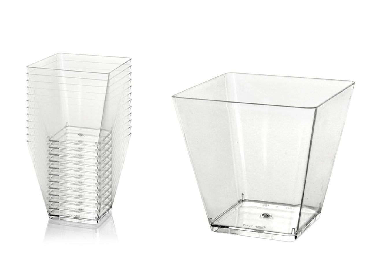 Set da 6 coppette misura 6,4x6,4x6,4cm assortito