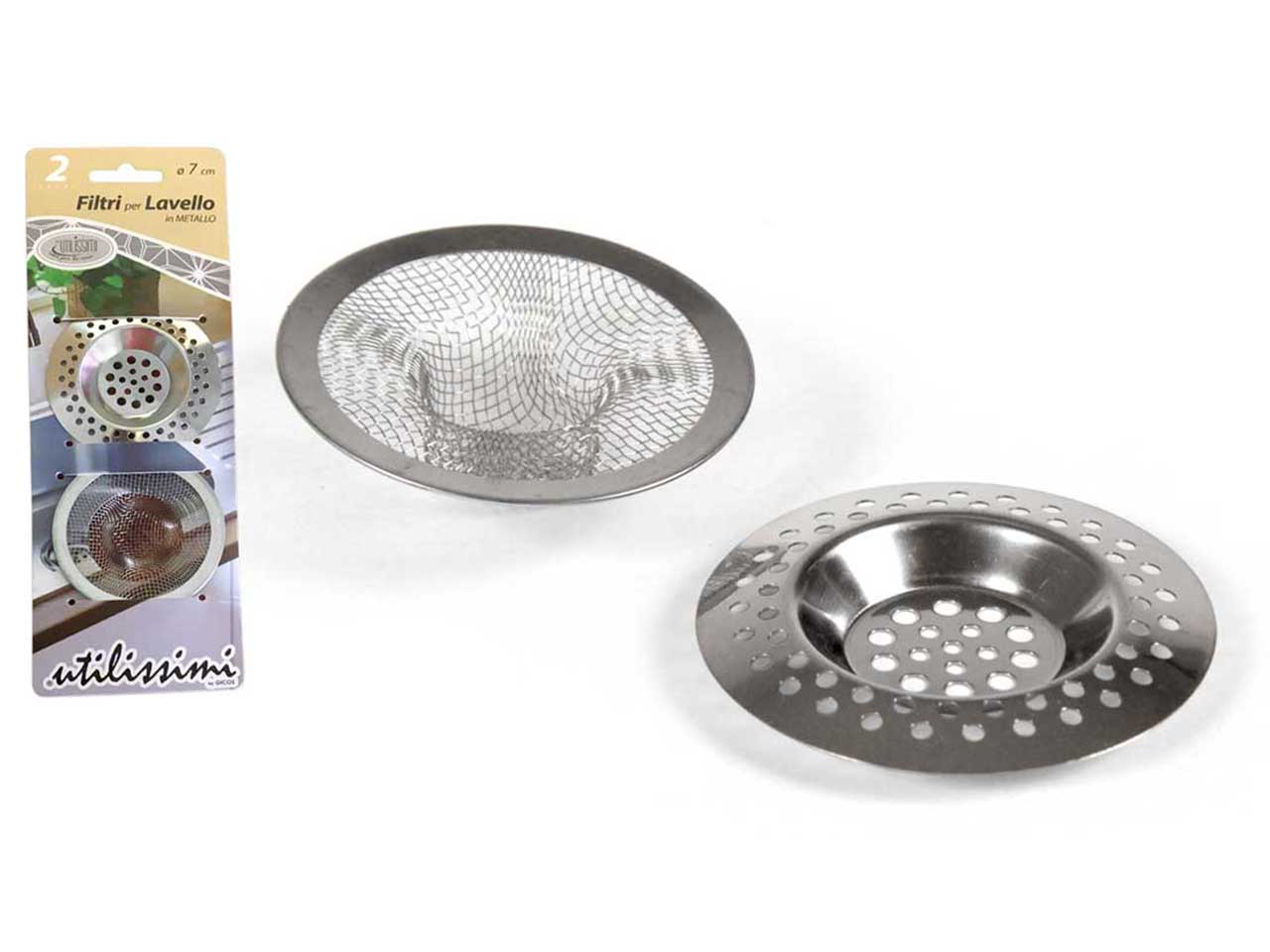 Set da 2 filtri lavandino misura 7/7,3cm