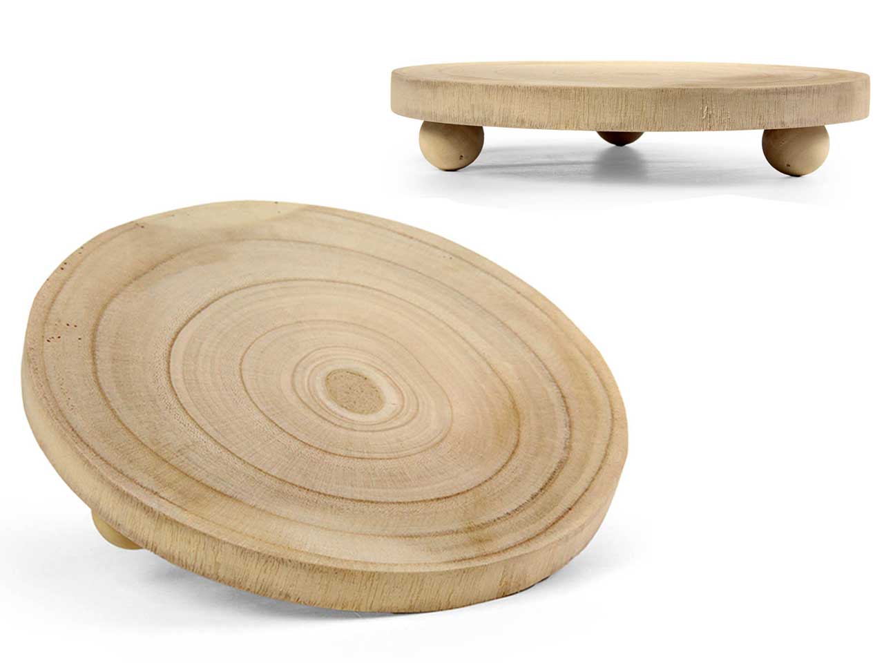 Centro tavola rustico tondo 15x5 cm - Gicos