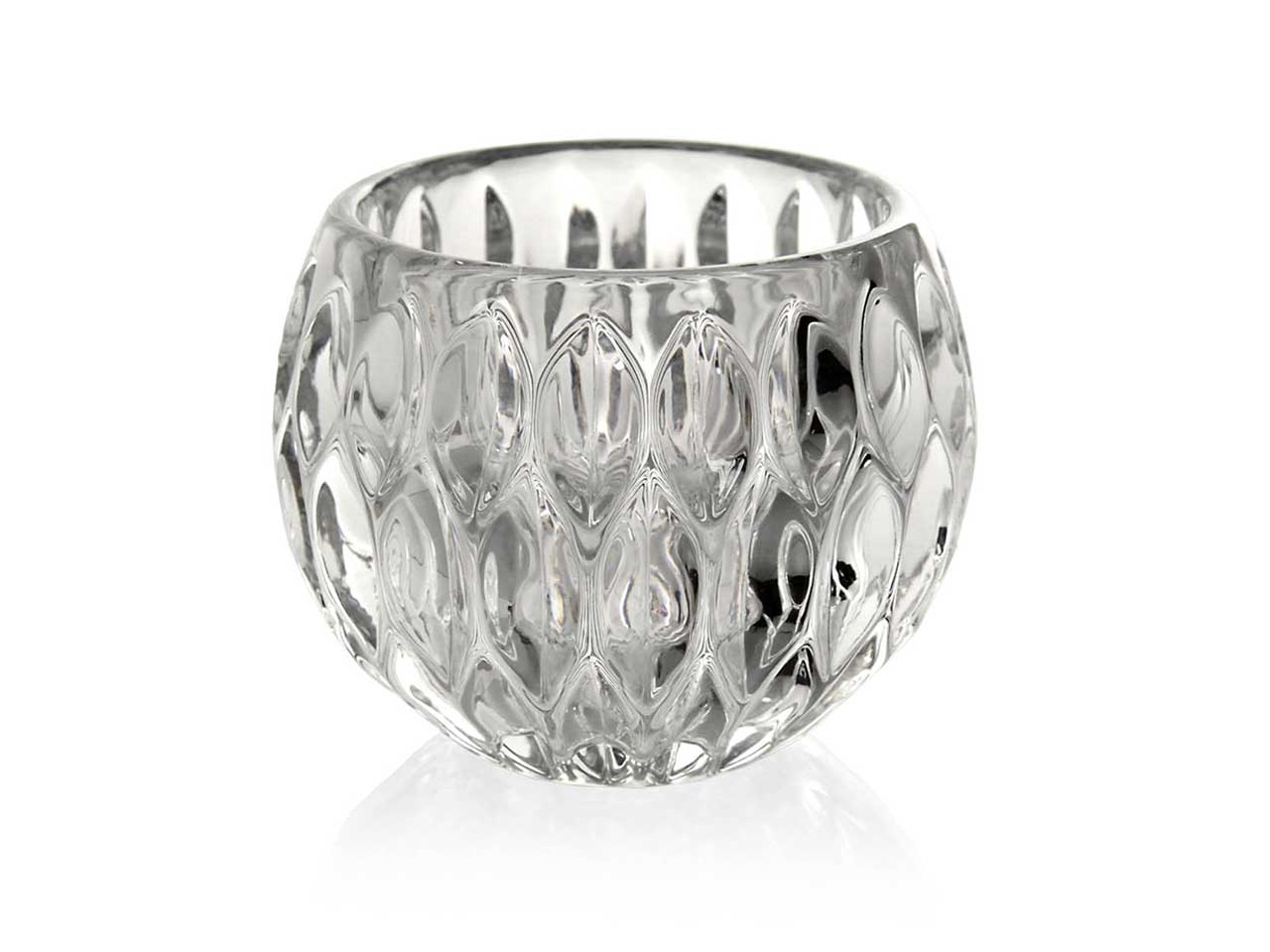 Portacandele classico in vetro trasparente 11x8 cm - Gicos