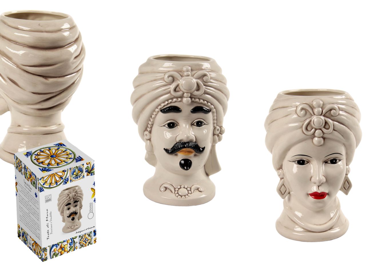 Testa di moro misura 8x8x13cm assortito