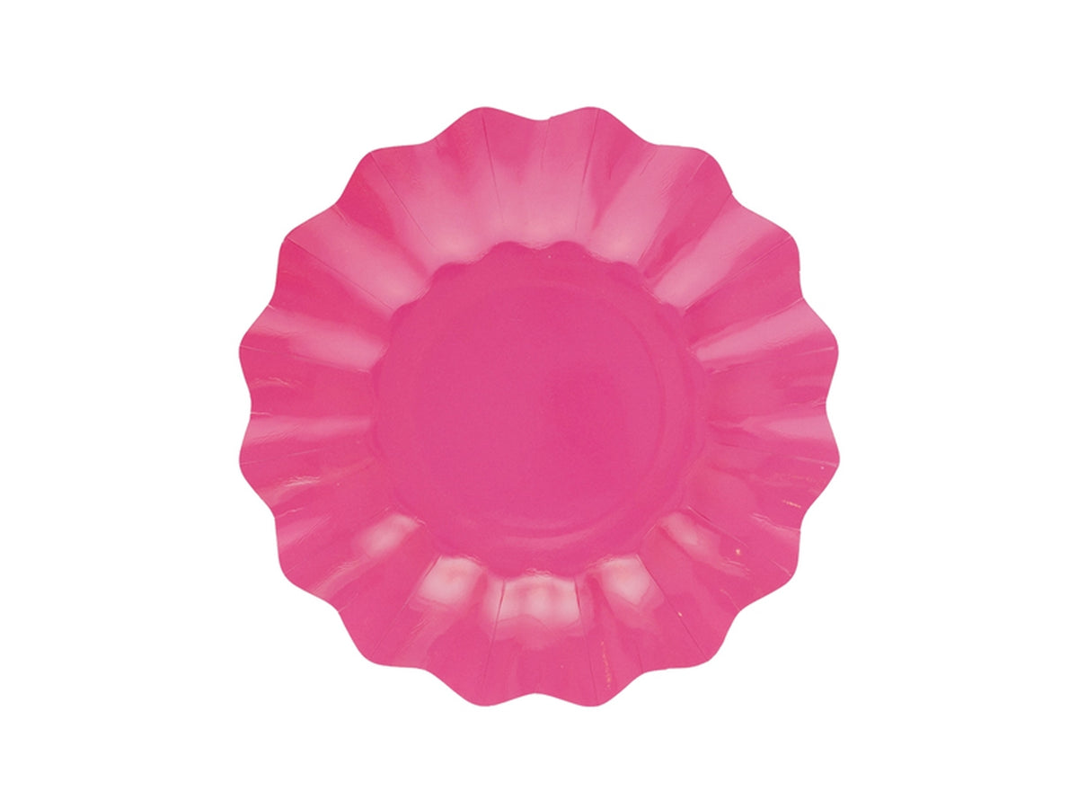 Piatti new shape 21cm fucsia - la confezione contiene 8 piatti