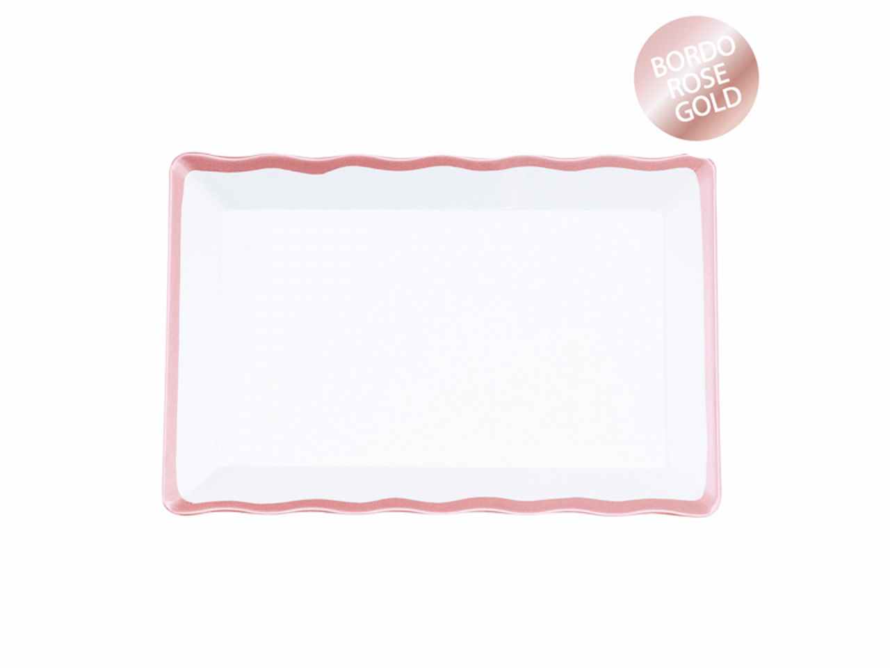 Vassoio bianco/rose gold 20x30cm25162$