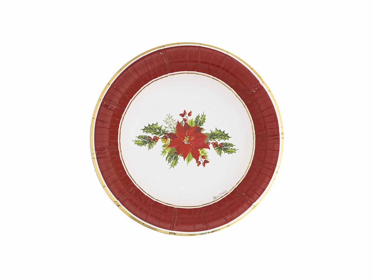 Piatti cm 24 christmas flower 8 pezzi$