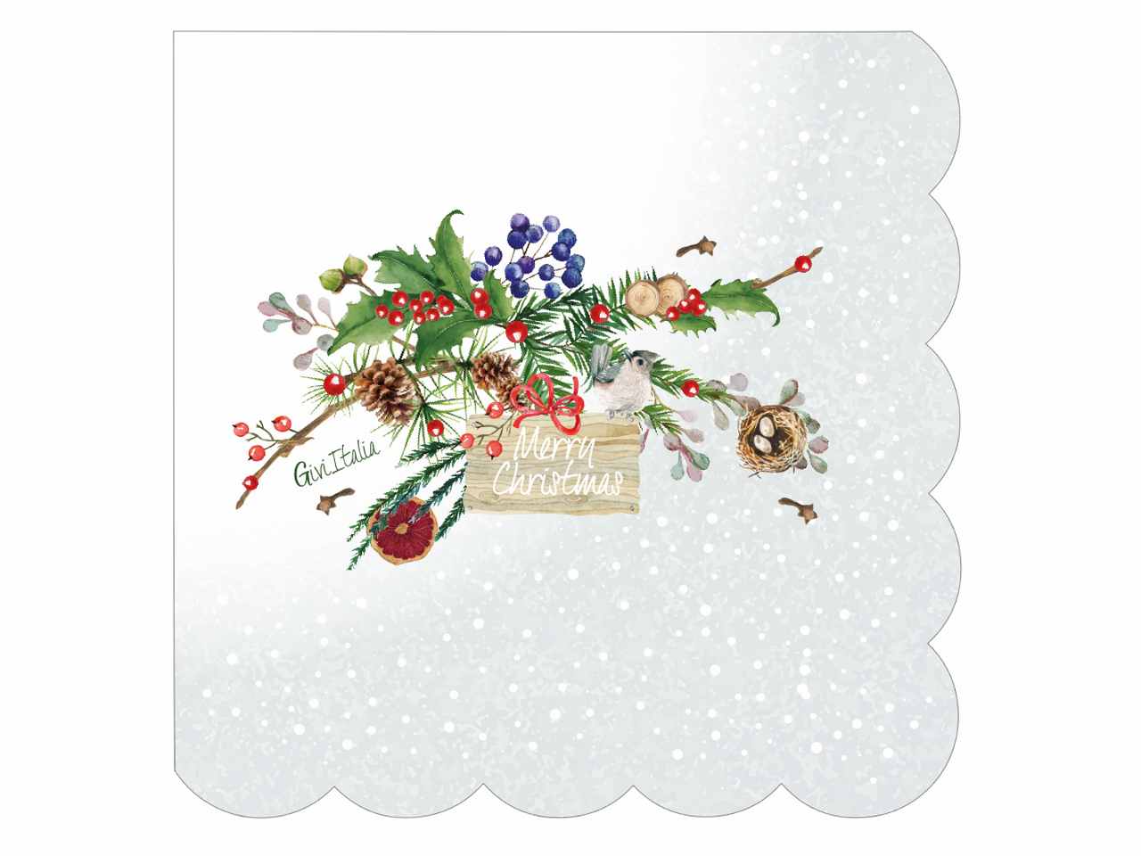 Tovaglioli christmas frozen con smerlo cm.33x33 16 pezzi$
