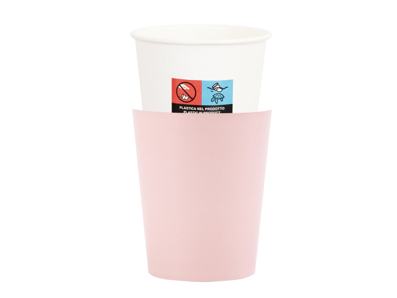 Bicchieri con cover rosa 250cc - la confezione contiene 8 bicchieri e 8 cover