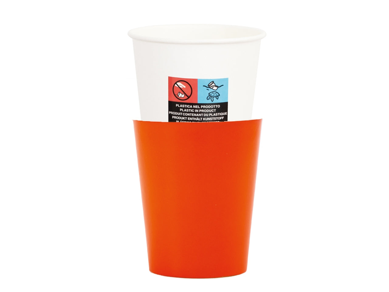 Bicchieri con cover decoro papaya 250cc - la confezione contiene 8 bicchieri e 8 cover