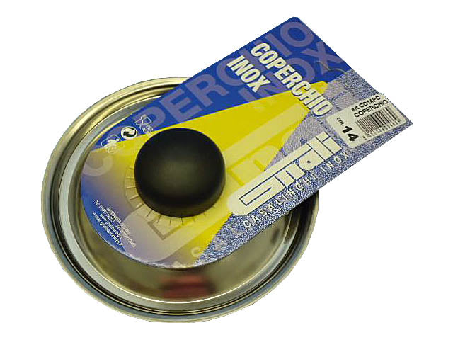 Coperchio inox 18/c pomolo 14cm c014pc