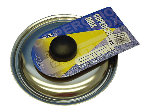Coperchio inox 18/c pomolo 18cm c018pc