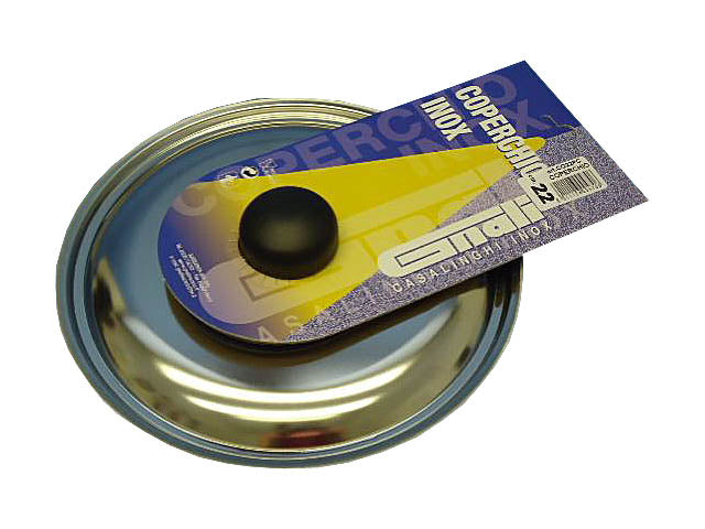 Coperchio inox 18/c pomolo 22cm c022pc