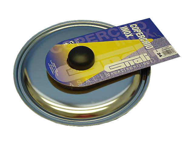Coperchio inox 18/c pomolo 24cm c024pc