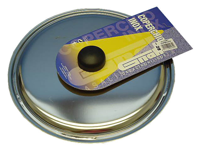 Coperchio inox 18/c pomolo 28cm c028pc