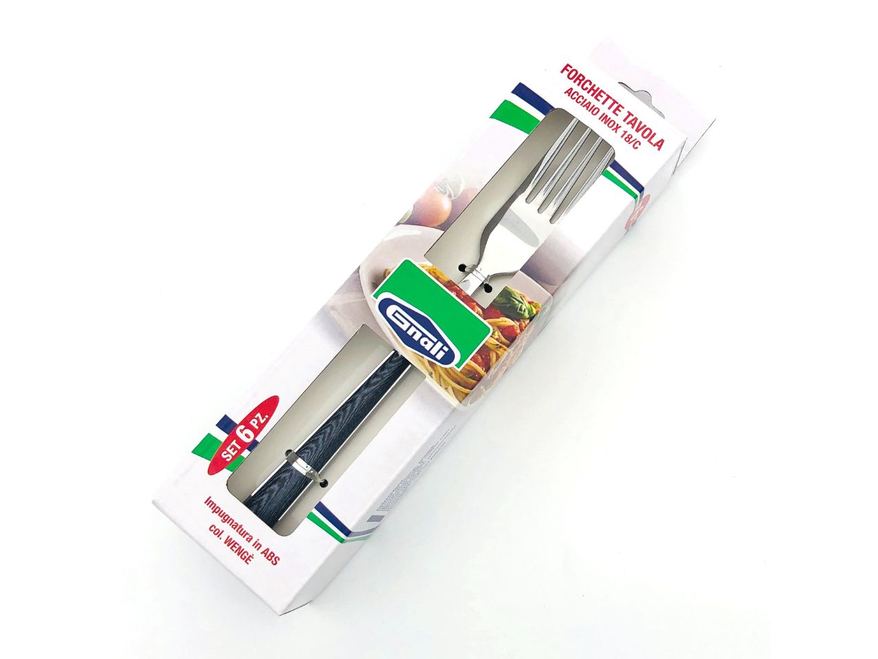 Forchetta tavola manico wenge' set da 6 forchette