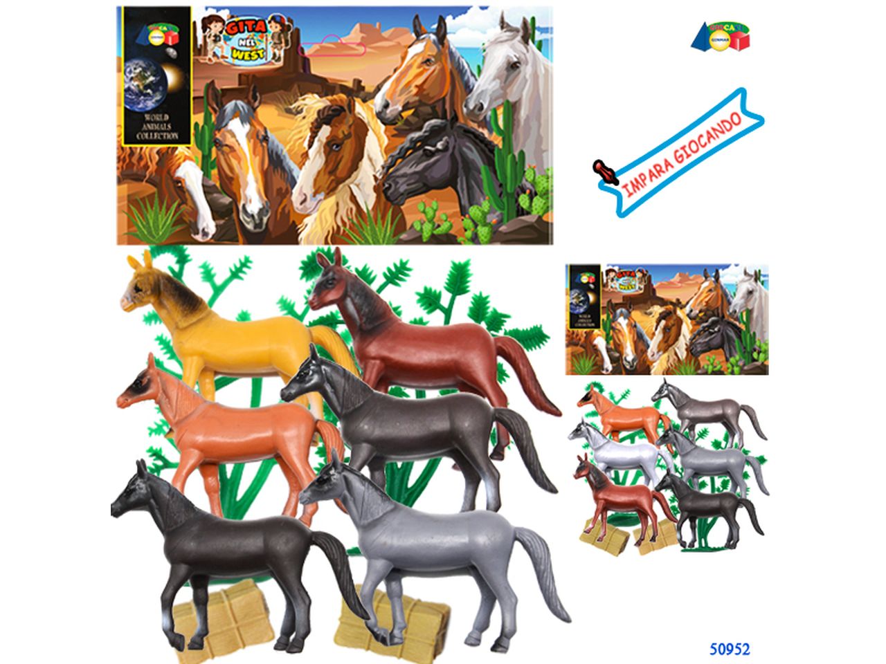 Busta puledri gita nel west modelli assortiti