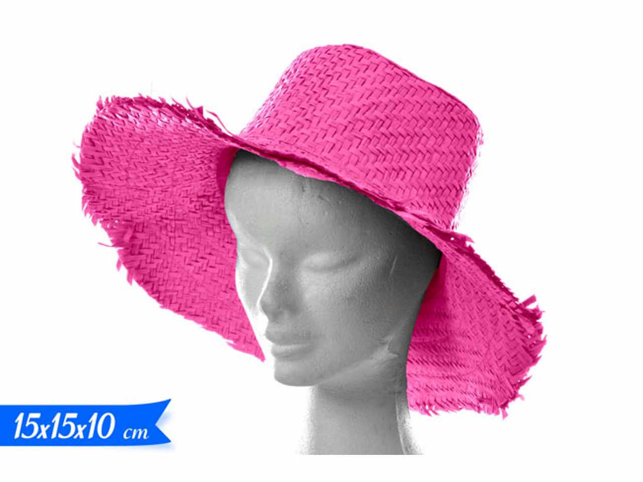 Cappello paglia 15x15x10cm $
