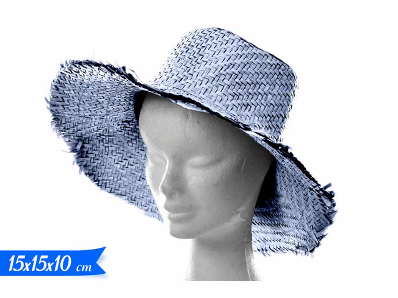 Cappello paglia 15x15x10cm $