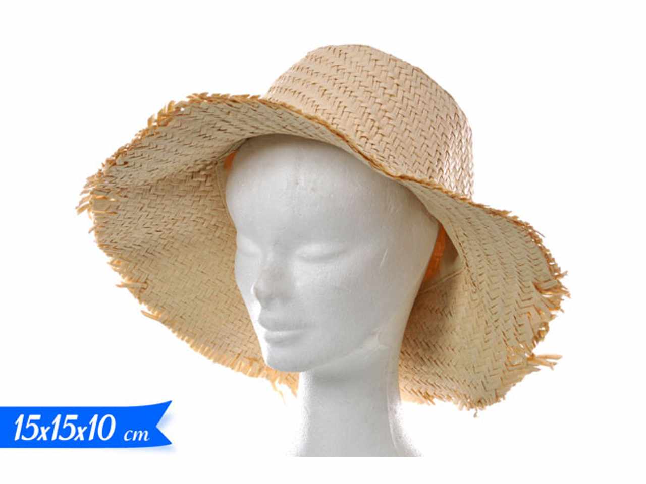 Cappello paglia 15x15x10cm