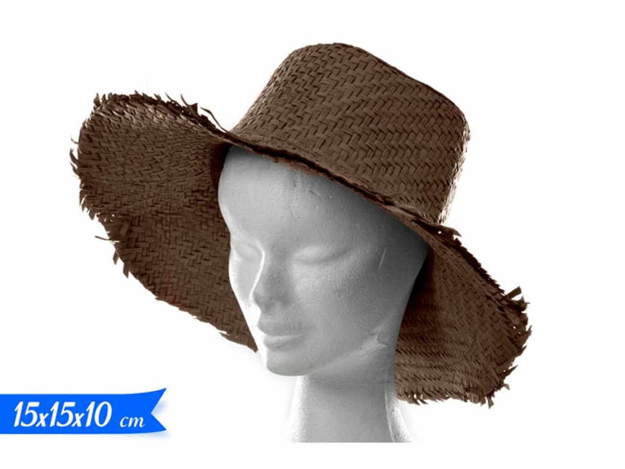 Cappello paglia 15x15x10cm $