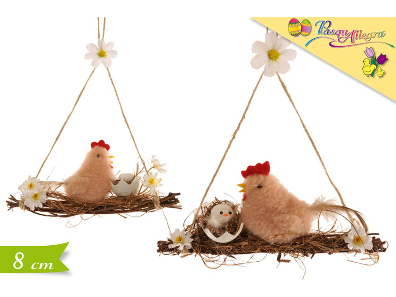 Pendaglio con gallina assortito
