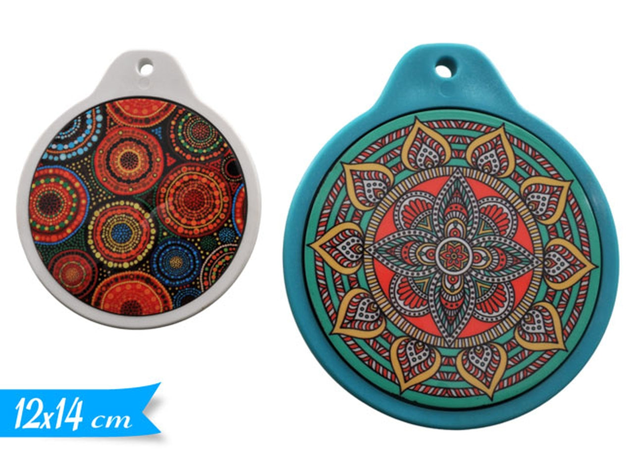 Sottopentola in melamina e mdf fantasia etnica multicolor 14 cm â Golden Hill