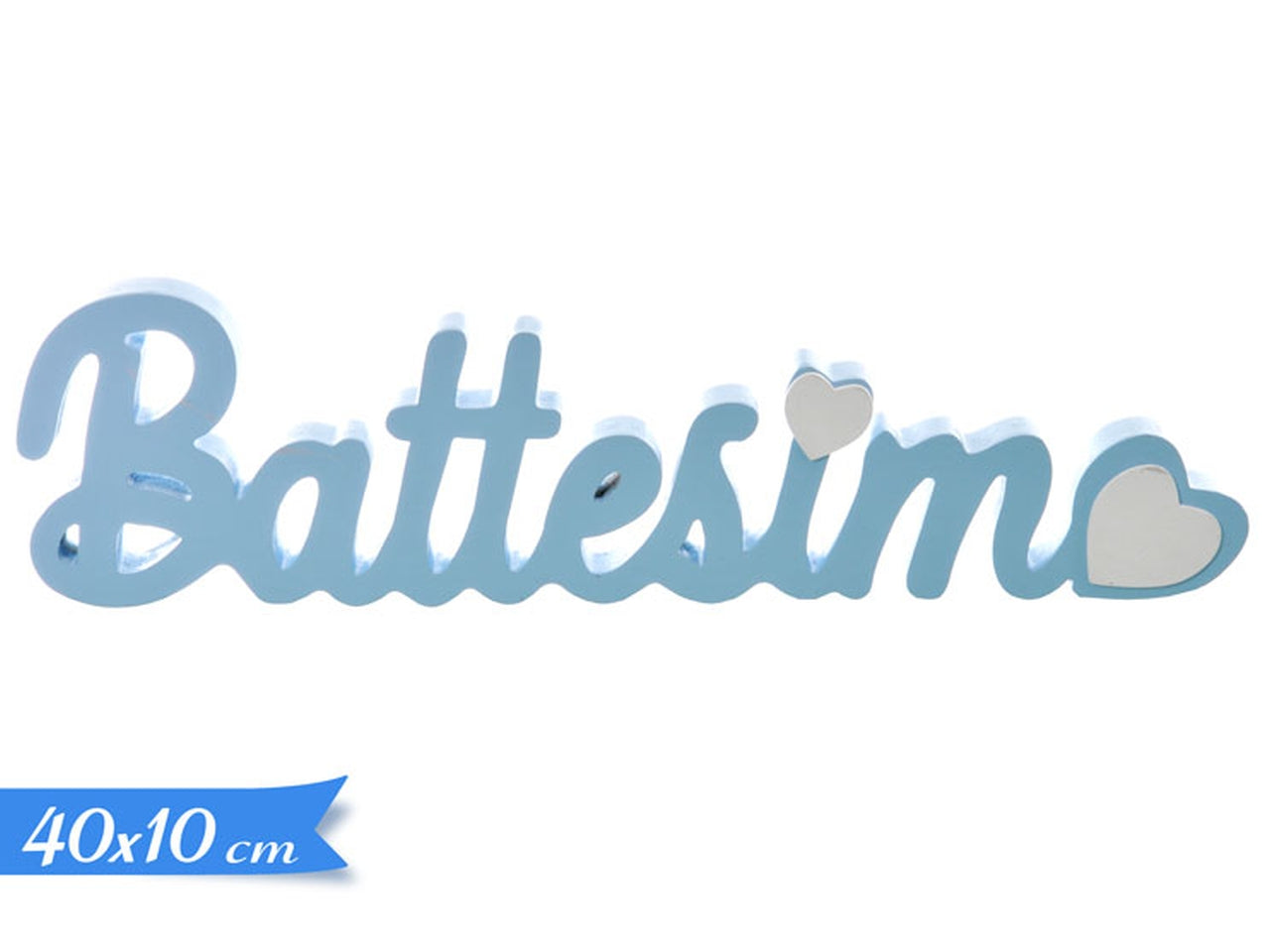 Scritta battesimo celeste