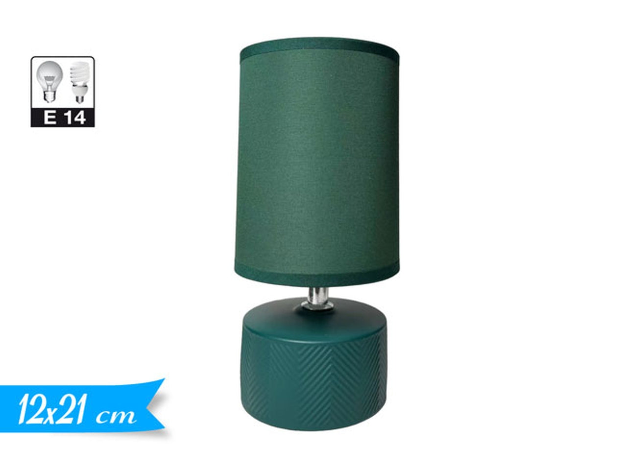 Lampada da tavolo in ceramica ottanio stile moderno 21 cm â Golden Hill