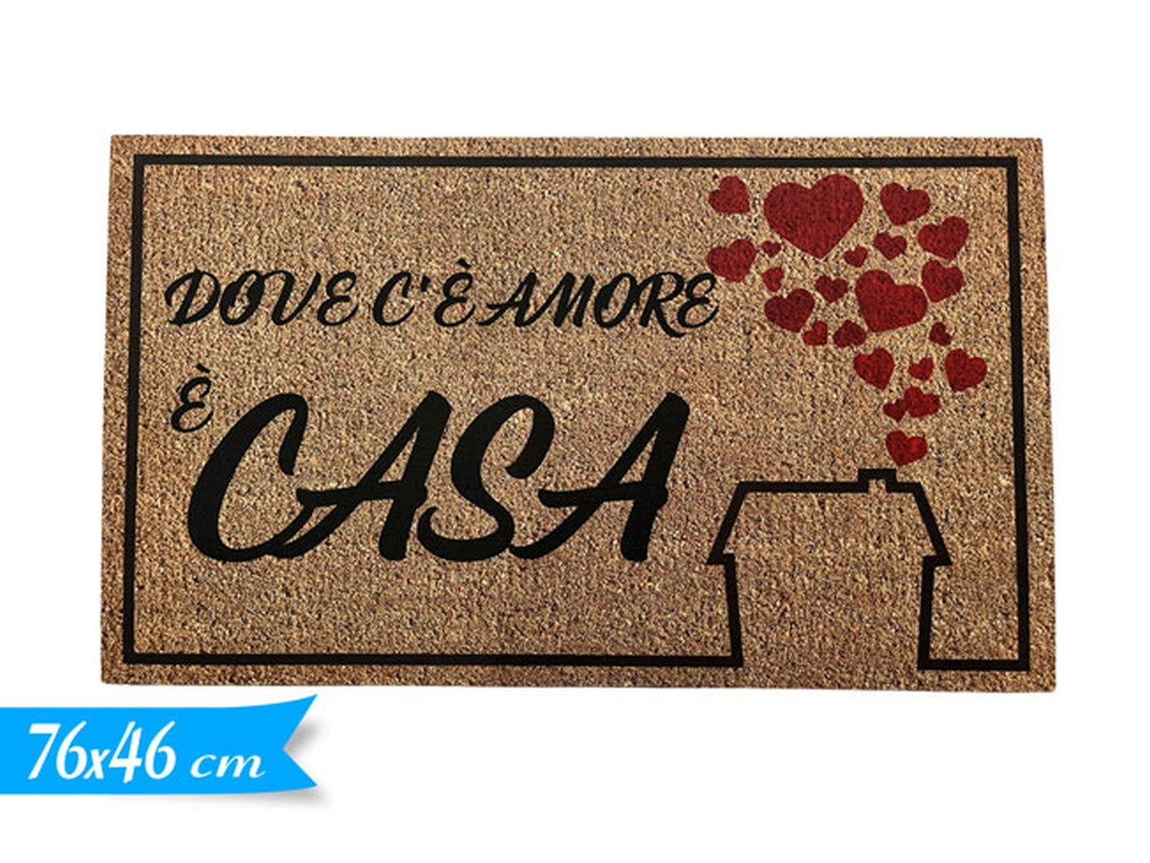 Tappeto dove c'e' amore 76x46cm
