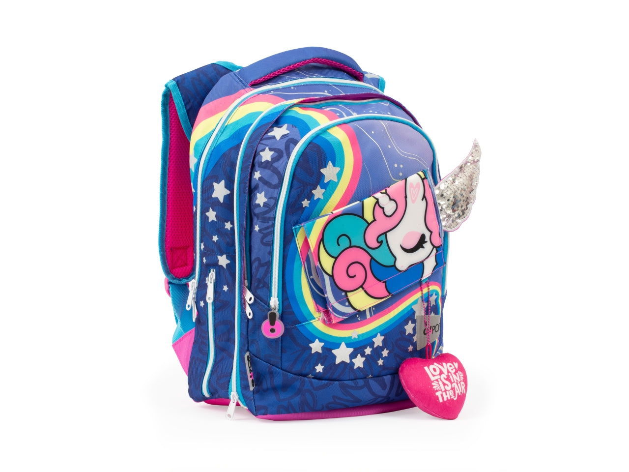 Zaino Estensibile GO POP Round Per Bambine, 3 Scomparti E Tasche Interne, Schienale E Spallacci Imbottiti, Con Fascia Personalizzata E Pop Up, Per Scuole Elementari e Medie - Giochi Preziosi