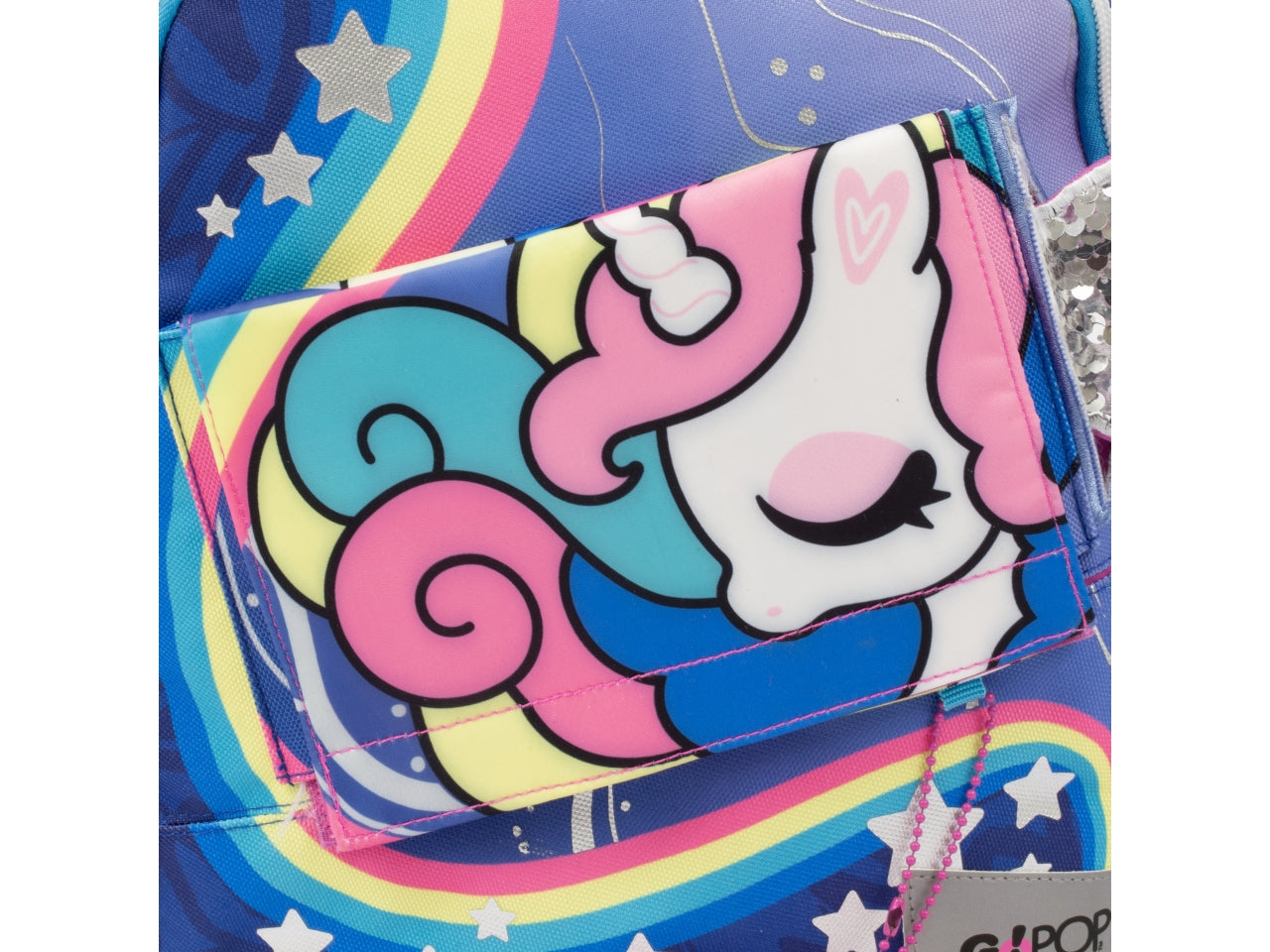 Zaino Estensibile GO POP Round Per Bambine, 3 Scomparti E Tasche Interne, Schienale E Spallacci Imbottiti, Con Fascia Personalizzata E Pop Up, Per Scuole Elementari e Medie - Giochi Preziosi