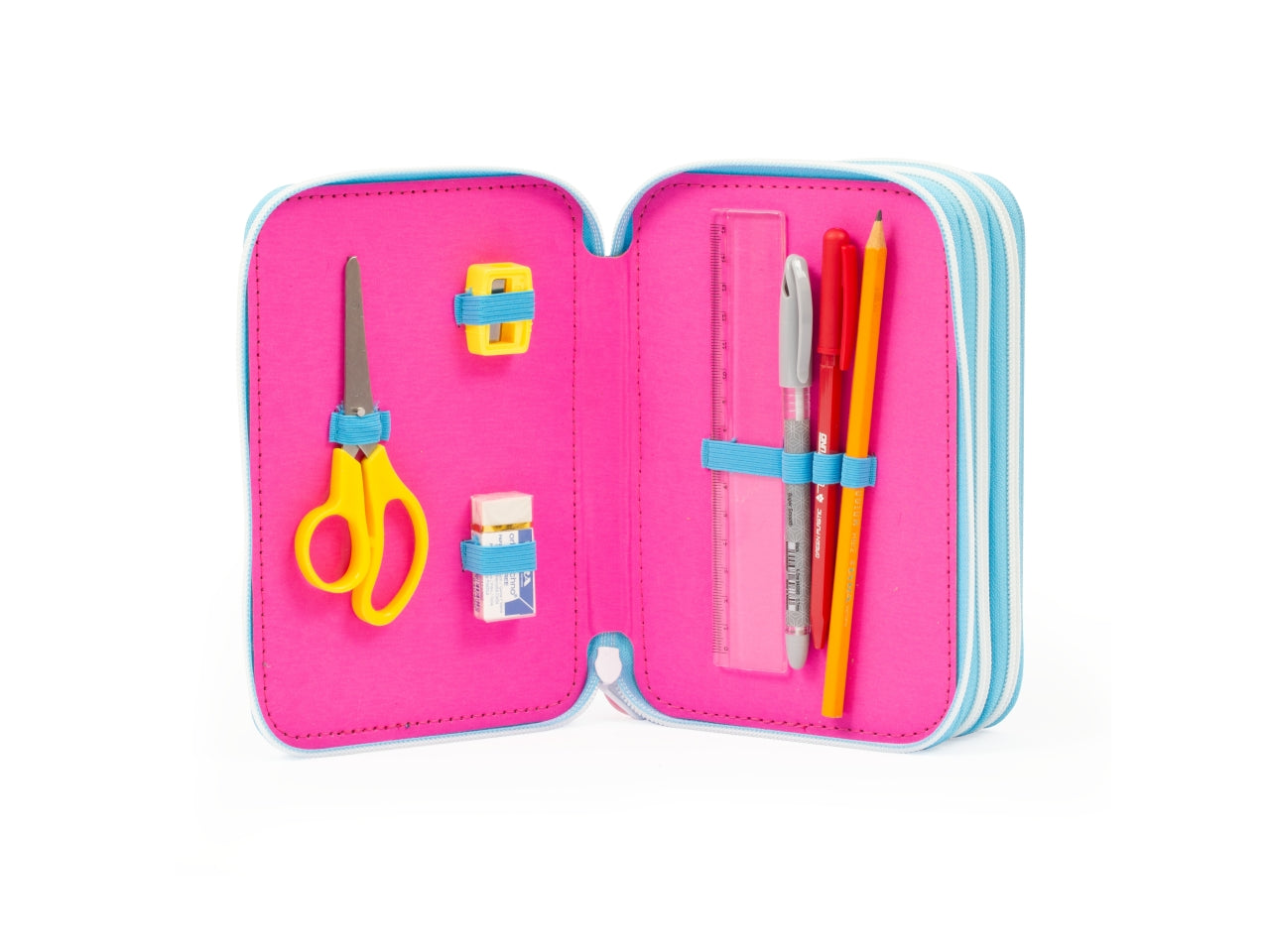Astuccio Triplo GO POP, Completo di Set Cancelleria, Astuccio 3 Scomparti per Bambine e Ragazze, Prima Elementare, Per Scuola Elementare e Medie - Giochi Preziosi$