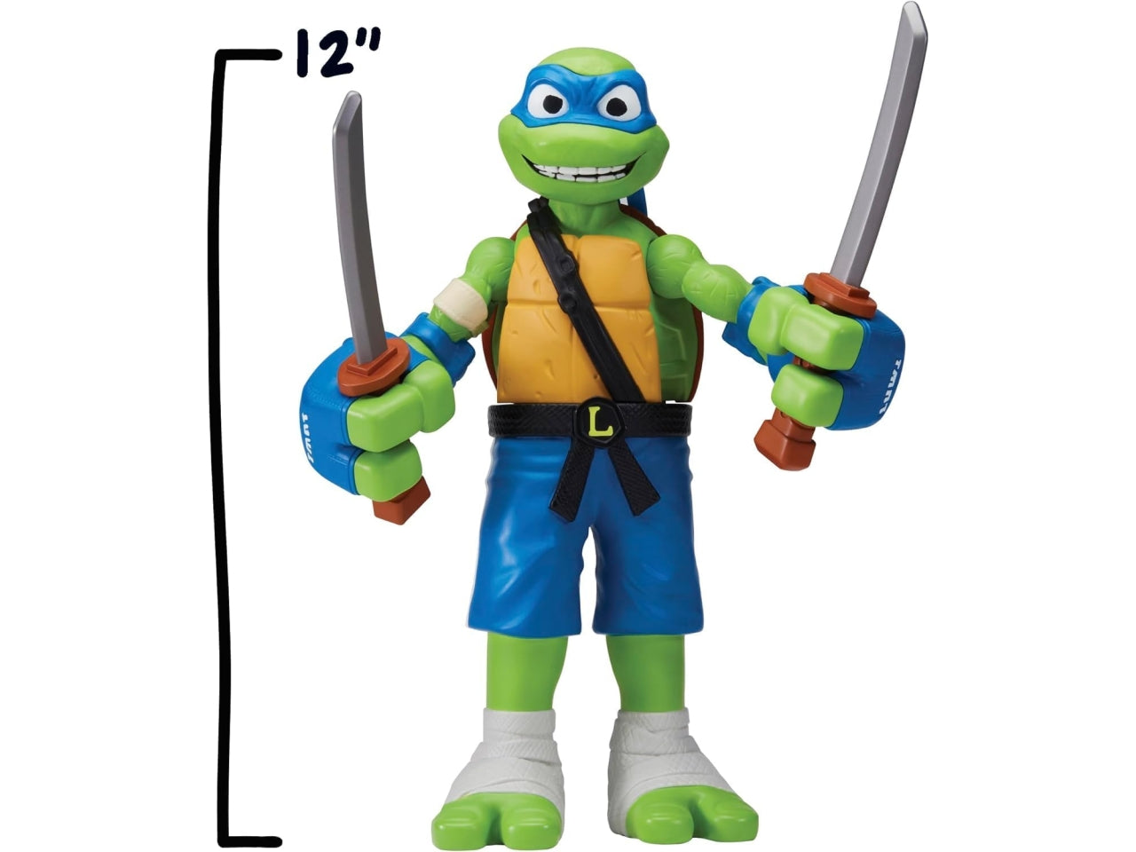 Turtles personaggio rolling punch leo - Leonardo in versione personaggio gigante 30 cm con funzione! Spostandolo - Giochi Preziosi